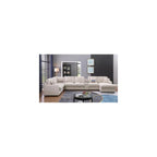 Lilola Home Celine 141.5" Beige Chenille Fabric Corner Sectional Sofa