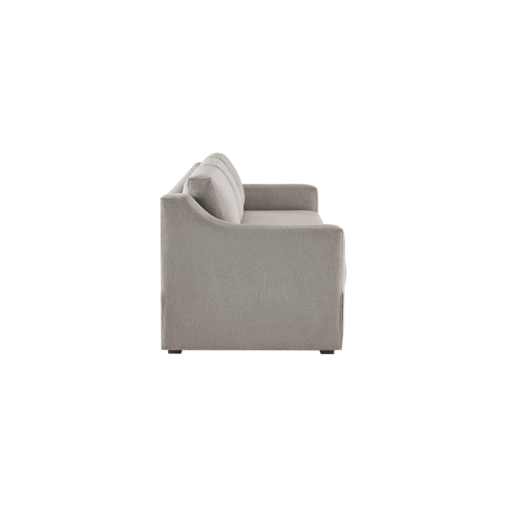 Serta® Hawthorne 90.6" Slipcovered Queen-Size Convertible Pop-up Sofa, Dreamcoil® Comfort, Woven Polyester Blend Fabric, Flax