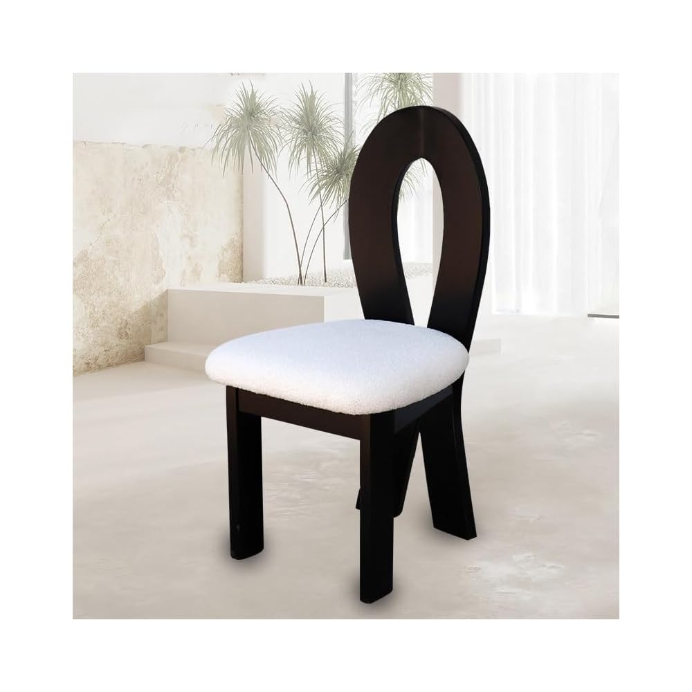 Dining Chair Portable Comfortable Backrest Seat Chair Cafe Dressing Table Office Design Furniture(E)
