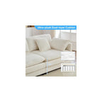 Mjkone 148” U Shape Sectional Couch with Movable Ottoman，Beige